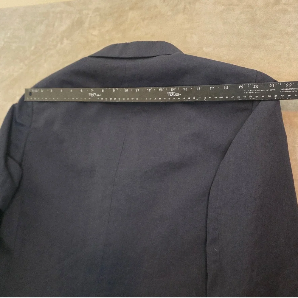 Brooks Brothers Sport‎ Coat Mens 43R Navy Blue Cotton Linen 3 Button Lightweight